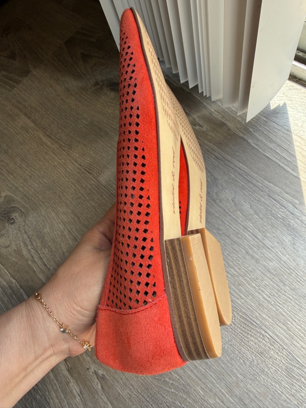 Violet & Red Salem Perforated Suede Loafer Flat-size 8M - Picture 9 of 9